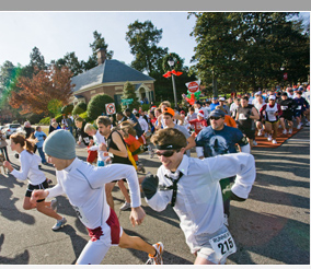Runners at the Southern Pines Race Starting Line
